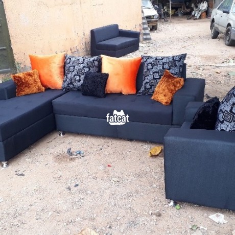 Classified Ads In Nigeria, Best Post Free Ads - black-fabric-l-shape-and-single-seater-big-0