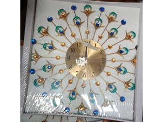 Peacock Coloured Design Wall Clock