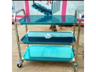 Stainless 3 steps trolley