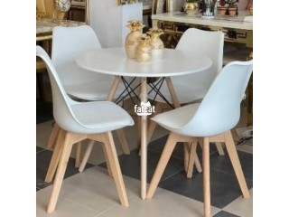 Unique Imported 4 seaters restaurant's, dining, multi purpose table stand, with 4 Fiber chairs