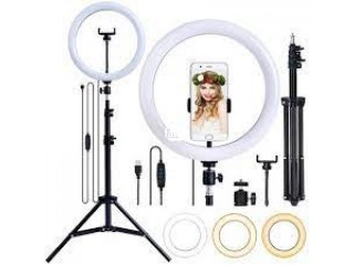12 INCHES RING LIGHT WITH TRIPOD STAND AND PHONE HOLDER