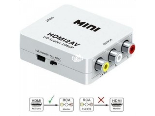 Mini AV/RCA/CVBS AV2 HDMI Converter - White