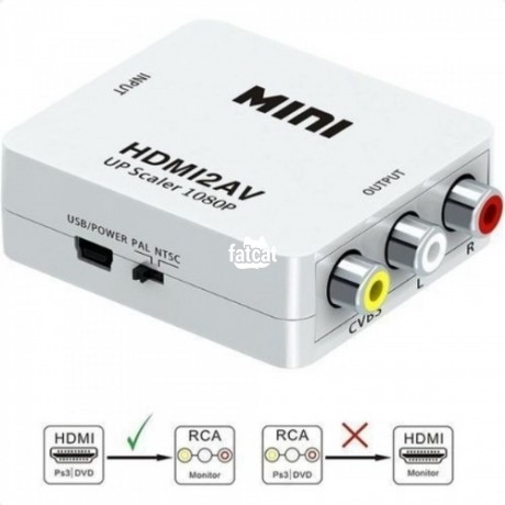 Classified Ads In Nigeria, Best Post Free Ads - mini-avrcacvbs-av2-hdmi-converter-white-big-0