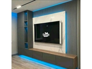 Wood Crest interior tv console