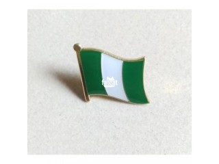 Nigerian Flag and Map Shape Lapel Pin