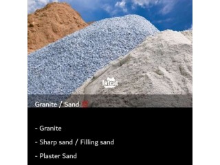 Supplier of sharp sand/granite