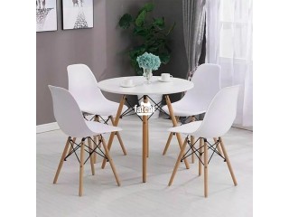 Durable Round Dining Table With 4 Sets Of Chair