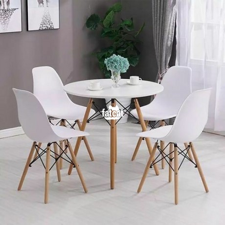 Classified Ads In Nigeria, Best Post Free Ads - durable-round-dining-table-with-4-sets-of-chair-big-0