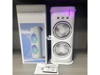 Double Headed Rechargeable Rotating Spray Air Conditioner Fan