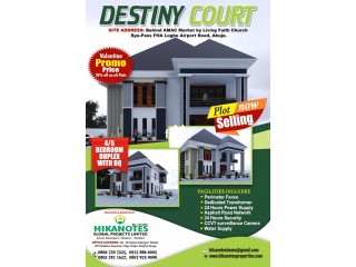 5 Bedroom Duplex Plot with Boys Quarters Measuring 600SQM now Selling at Destiny Court FHA behind Amac Market CRD Lugbe Airport Road Abuja