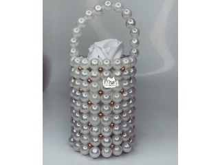 Luxury Pearl Bucket Bag