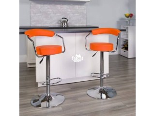 Adjustable leather bar stools
