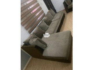 Top Quality L Shaped Sofa with Suede material
