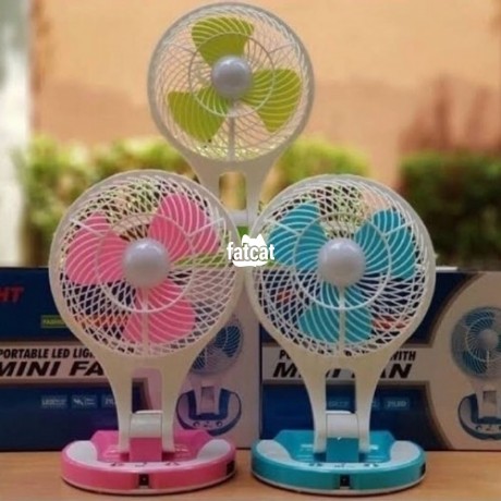 Classified Ads In Nigeria, Best Post Free Ads - mini-rechargeable-table-fan-with-led-light-big-0