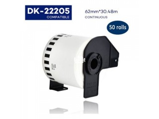 Compatible Brother Dk-22205 62mm*30.48m Paper Roll Label