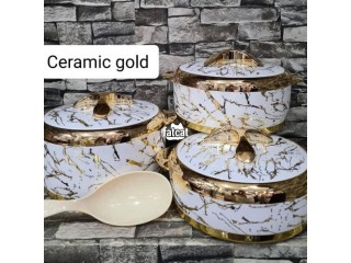 Ceramic Gold 3 sets Warmer